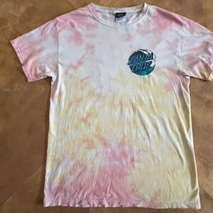 Girls’ Santa Cruz Tie-Dye Skateboard Tee – Size M
